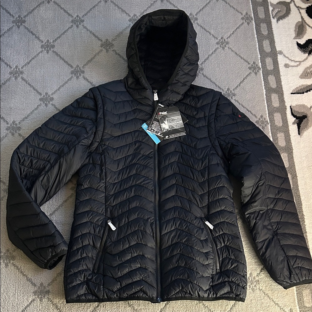 Pajar Women's Heritage Amaryllis Jacket That Converts To A Vest in Caviar